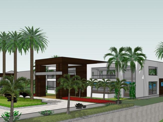 Sketchup别墅模型|独栋别墅，现代风格