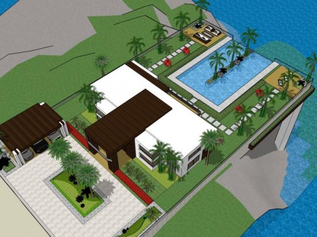 Sketchup别墅模型|独栋别墅，现代风格