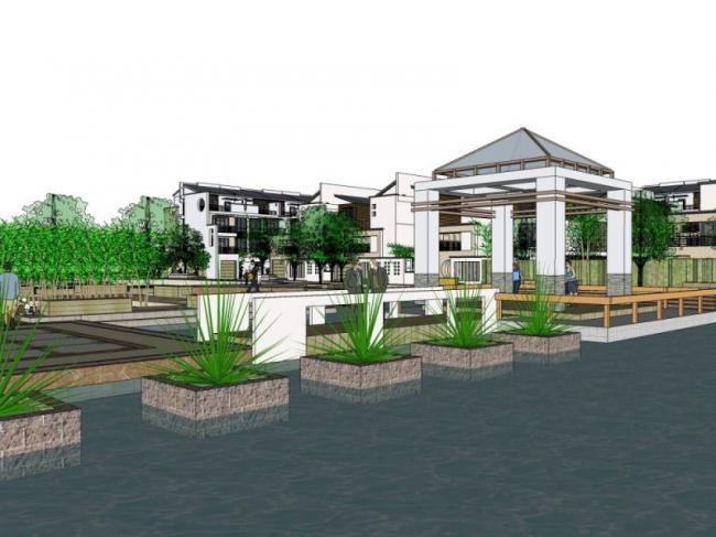 Sketchup别墅模型|别墅群，现代中式风格