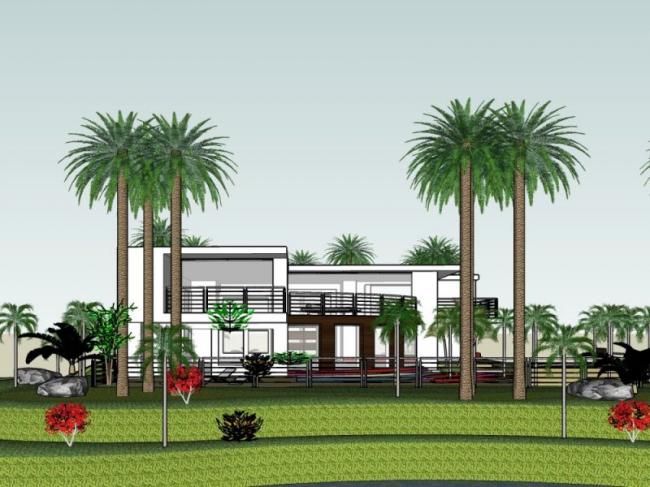 Sketchup别墅模型|独栋别墅，现代风格