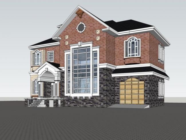 Sketchup别墅模型|独栋别墅，现代风格