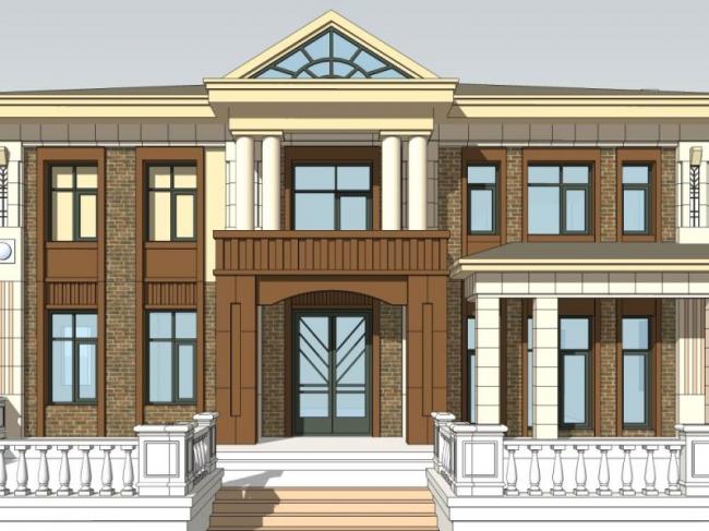 Sketchup别墅模型|独栋别墅，现代风格