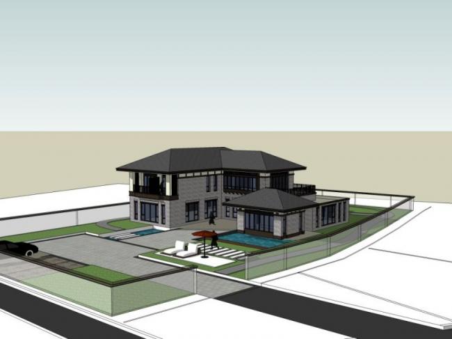 Sketchup别墅模型|独栋别墅，现代风格