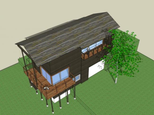 Sketchup别墅模型|独栋别墅，现代风格