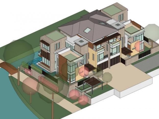 Sketchup别墅模型|叠拼别墅，现代风格