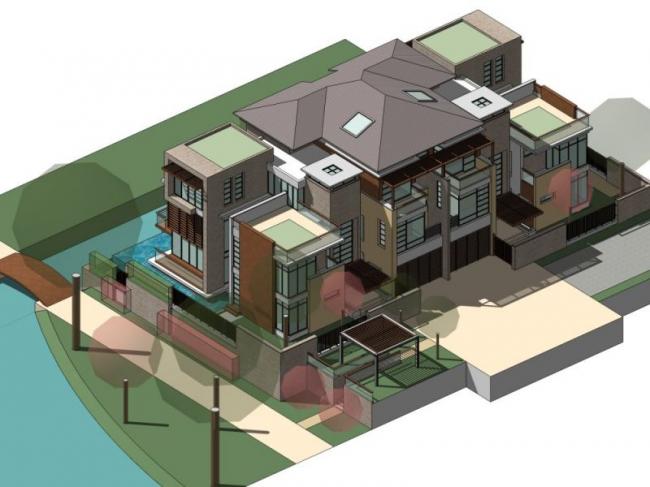 Sketchup别墅模型|叠拼别墅，现代风格