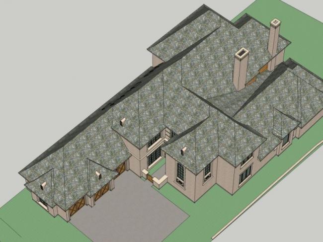 Sketchup别墅模型|联排别墅，现代风格