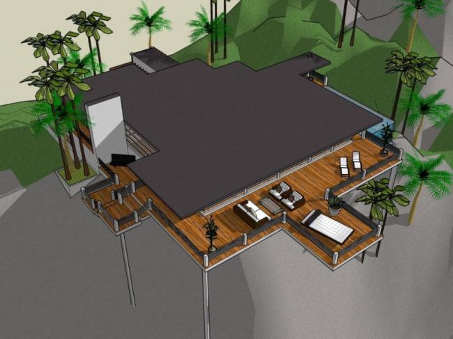 Sketchup别墅模型|独栋别墅，现代风格