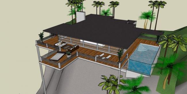 Sketchup别墅模型|独栋别墅，现代风格