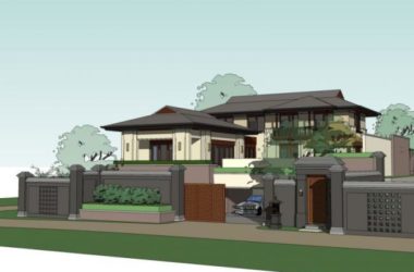 Sketchup别墅模型|叠拼别墅，现代风格-BIM建筑网