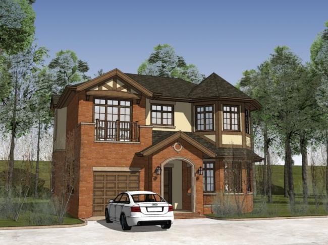 Sketchup别墅模型|独栋别墅，现代风格