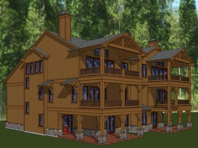 Sketchup别墅模型|双拼别墅，现代风格