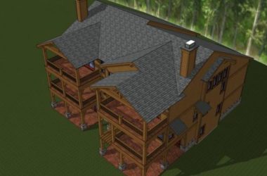 Sketchup别墅模型|双拼别墅，现代风格-BIM建筑网