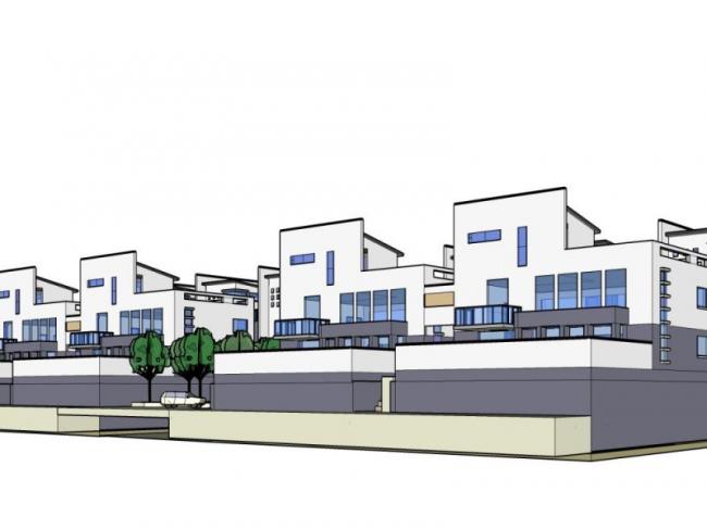 Sketchup别墅模型|联排别墅，现代中式风格