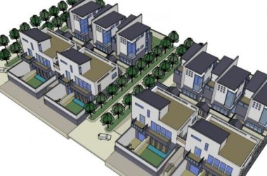 Sketchup别墅模型|联排别墅，现代中式风格-BIM建筑网