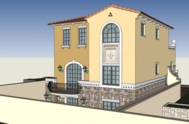 Sketchup别墅模型|独栋别墅，现代风格-BIM建筑网