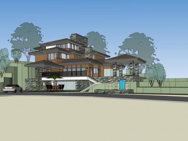 Sketchup别墅模型|叠拼别墅，现代风格