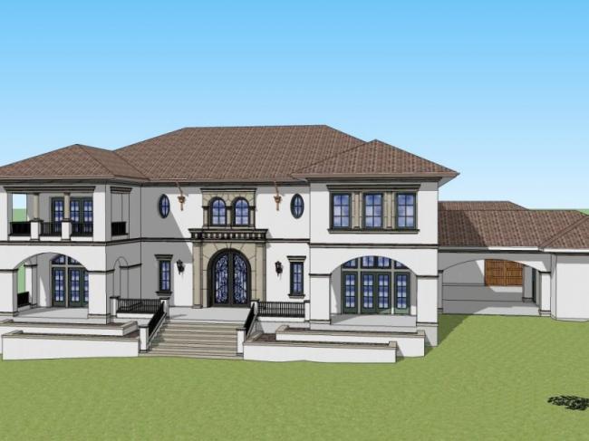 Sketchup别墅模型|独栋别墅，现代风格