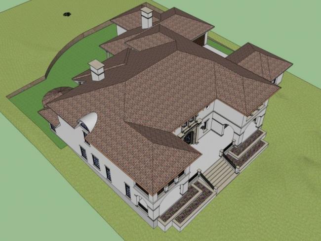 Sketchup别墅模型|独栋别墅，现代风格