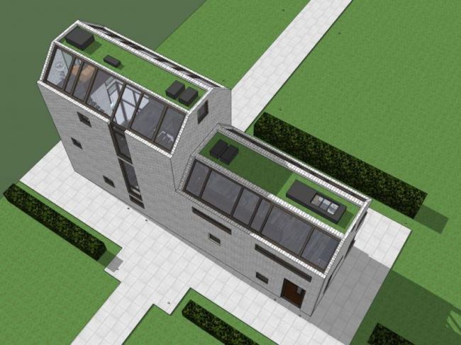 Sketchup别墅模型|独栋别墅，现代风格