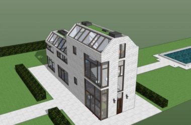 Sketchup别墅模型|独栋别墅，现代风格-BIM建筑网