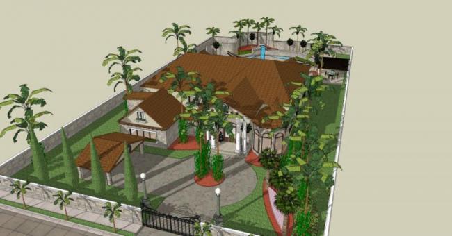 Sketchup别墅模型|独栋别墅，现代风格