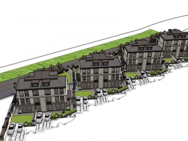 Sketchup别墅模型|双拼别墅，现代风格