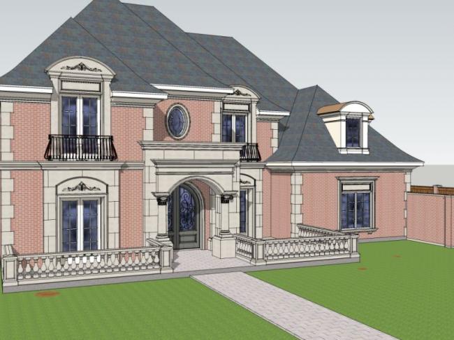 Sketchup别墅模型|独栋别墅，现代风格