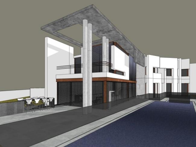 Sketchup别墅模型|独栋别墅，现代风格