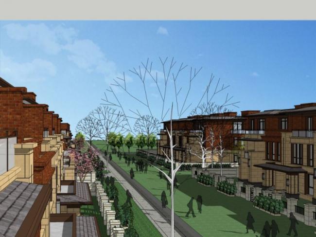 Sketchup别墅模型|联排别墅，现代风格