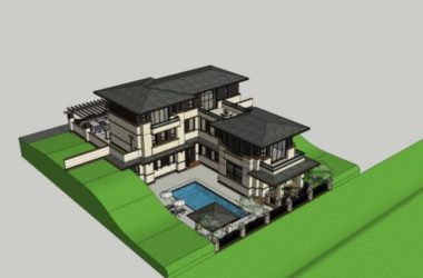 Sketchup别墅模型|叠拼别墅，现代风格-BIM建筑网