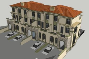 Sketchup别墅模型|联排别墅，现代风格-BIM建筑网