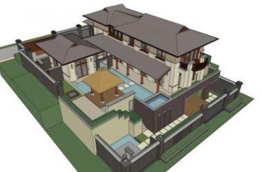 Sketchup别墅模型|独栋别墅，现代风格-BIM建筑网