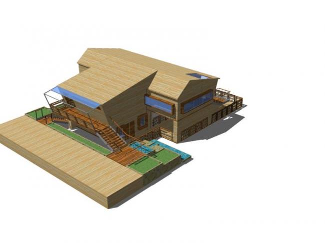 Sketchup别墅模型|独栋别墅，现代风格