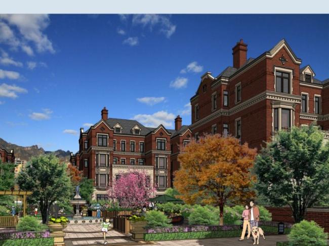 Sketchup别墅模型|别墅群，英式风格