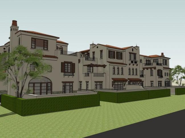 Sketchup别墅模型|联排别墅，古典风格