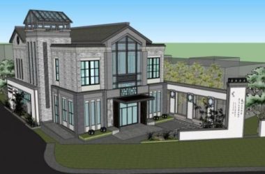 Sketchup别墅模型|独栋别墅，现代中式风格-BIM建筑网