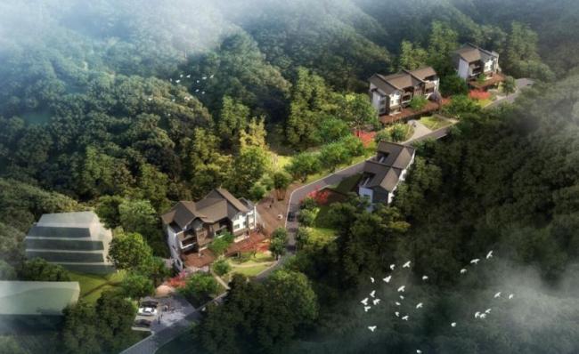 Sketchup别墅模型|独栋别墅群，中式风格