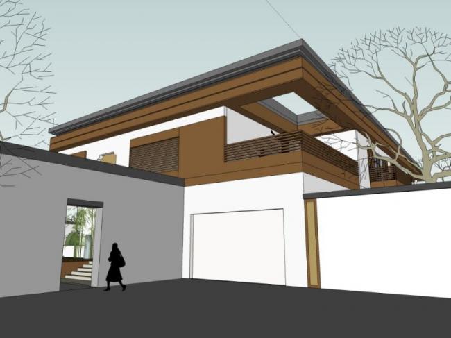 Sketchup别墅模型|独栋别墅，现代中式风格