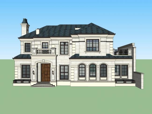 Sketchup别墅模型|独栋别墅，现代风格