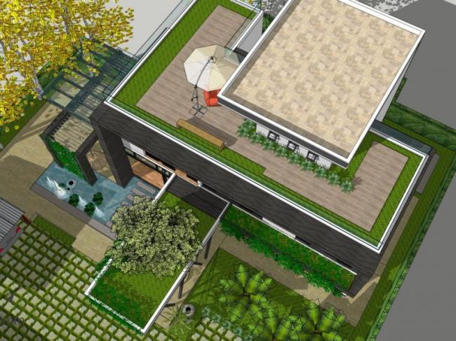 Sketchup别墅模型|独栋别墅，现代风格