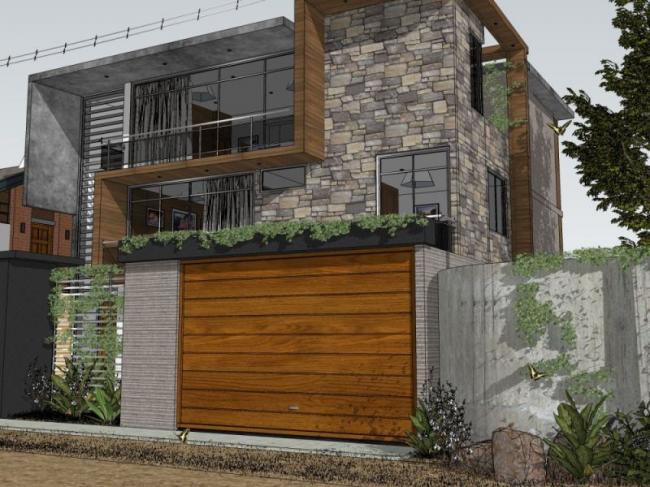 Sketchup别墅模型|独栋别墅，现代风格