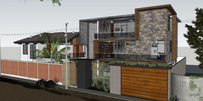 Sketchup别墅模型|独栋别墅，现代风格