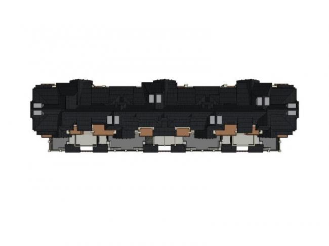 Sketchup别墅模型|联排别墅，古典风格