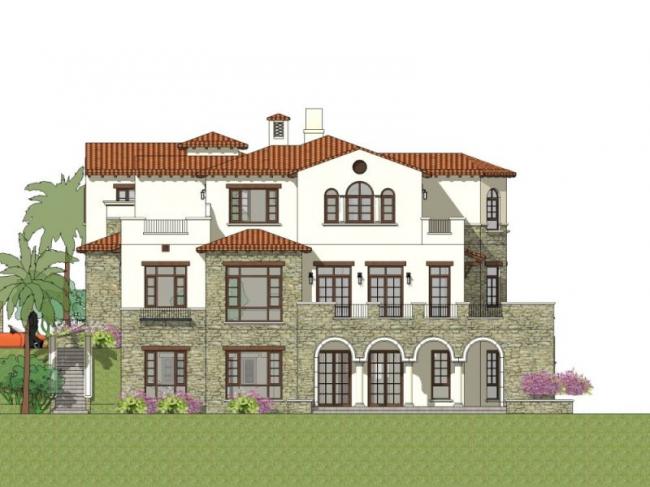 Sketchup别墅模型|独栋别墅，花园洋房，西班牙古典风格