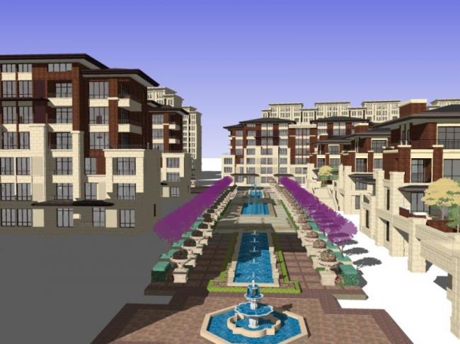 Sketchup别墅模型|别墅群，古典风格