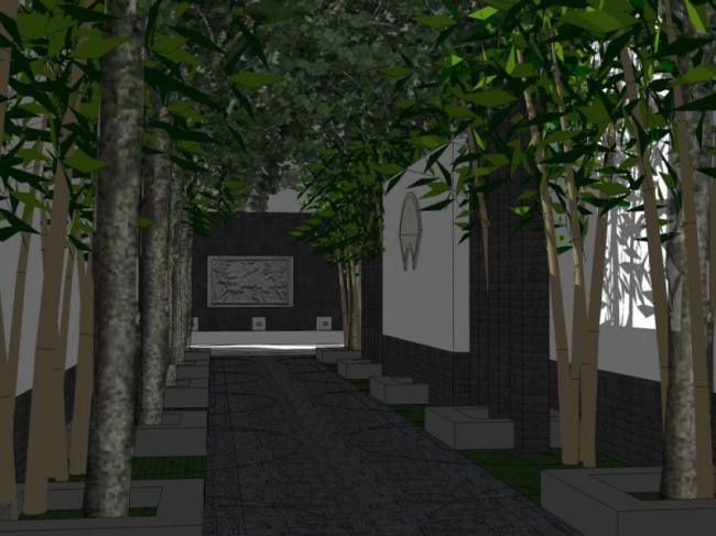 Sketchup别墅模型|别墅住宅群，中式风格