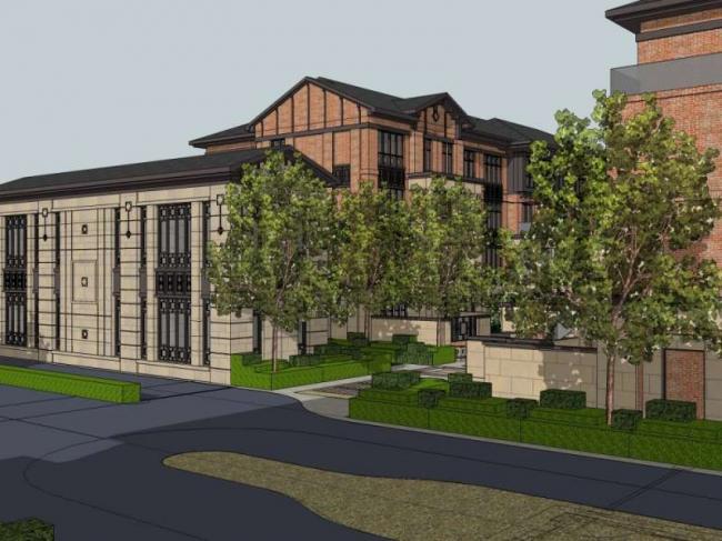 Sketchup别墅模型|多层别墅群会所，欧式古典风格