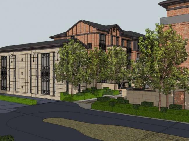 Sketchup别墅模型|多层别墅群会所，欧式古典风格