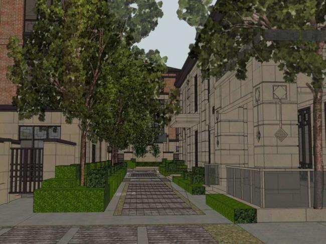 Sketchup别墅模型|多层别墅群会所，欧式古典风格